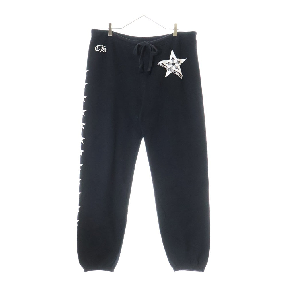 CHROME HEARTS(クロムハーツ) STAR SWEAT PANTS スターロゴプリント スウェットパンツ ブラック