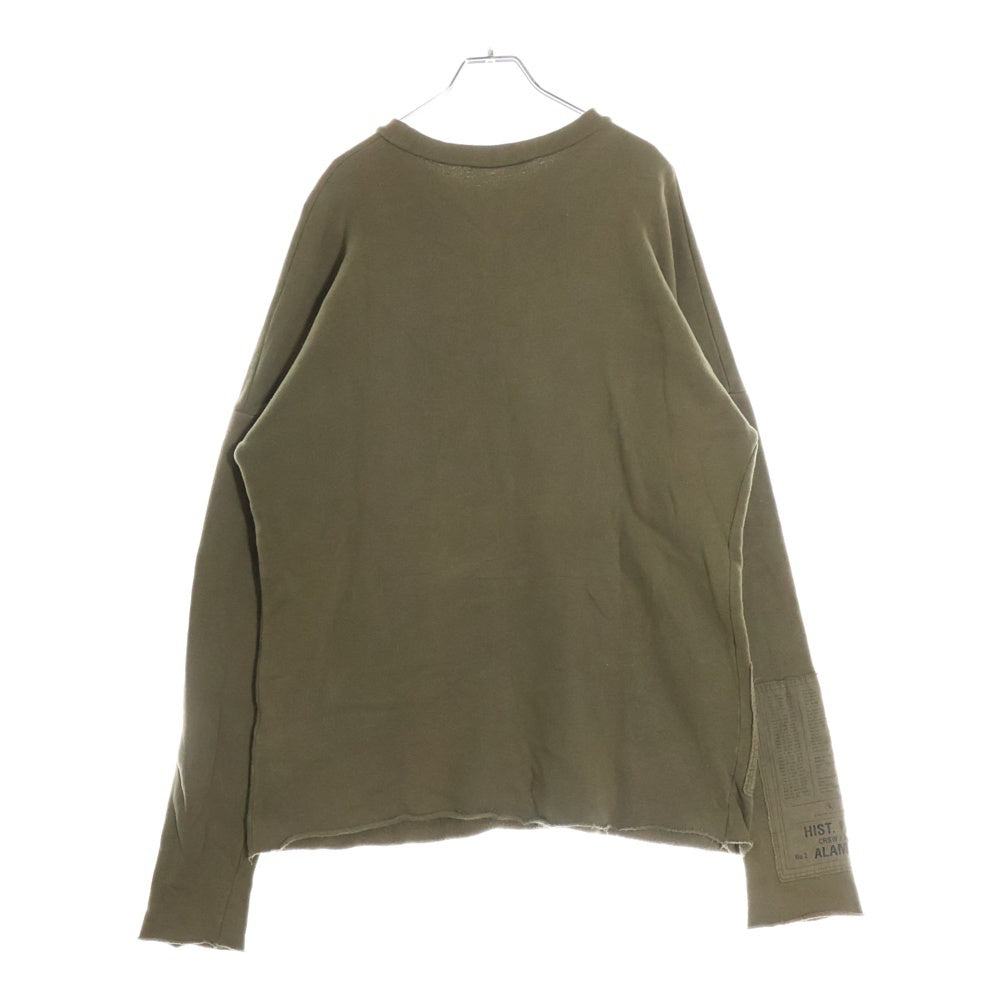 RAF SIMONS(ラフシモンズ) 05AW ARCHIVE アーカイブ ポルターガイスト期 パッチワークデザイン プルオーバースウェットトレーナー カーキ