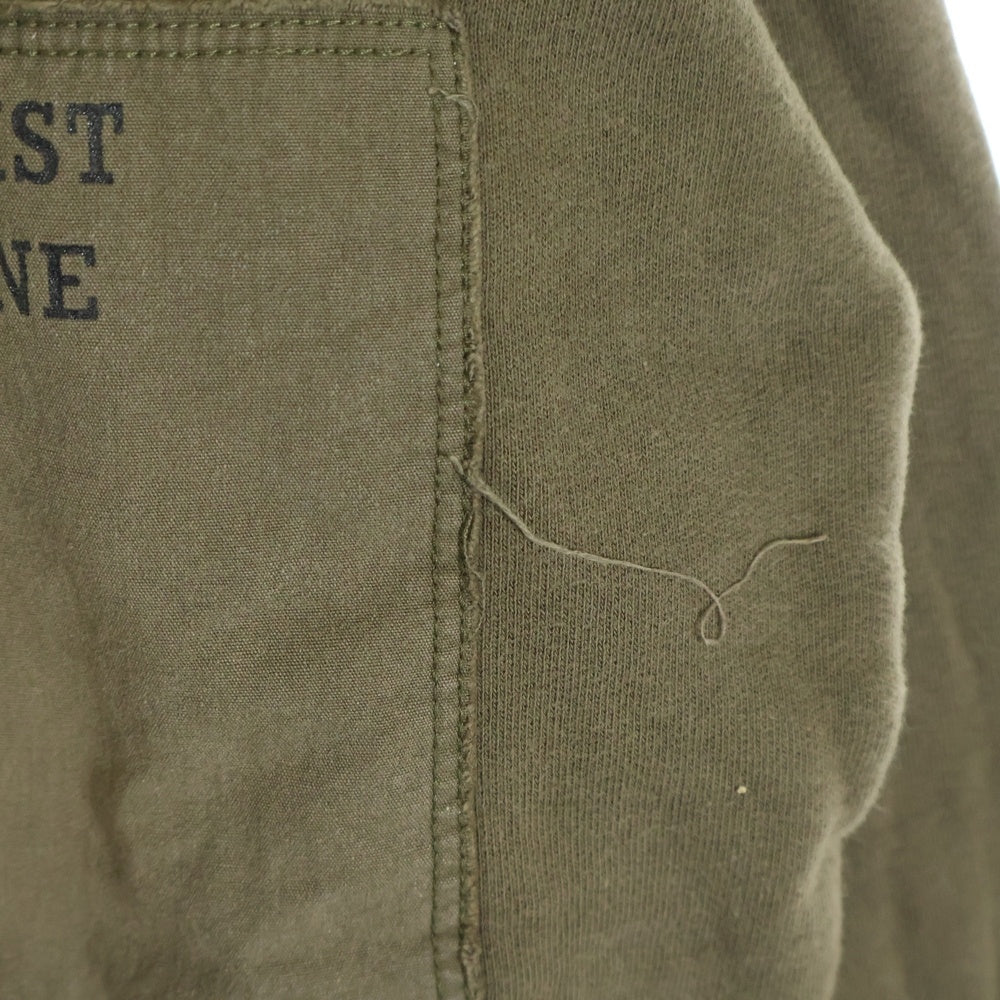 RAF SIMONS(ラフシモンズ) 05AW ARCHIVE アーカイブ ポルターガイスト期 パッチワークデザイン プルオーバースウェットトレーナー カーキ