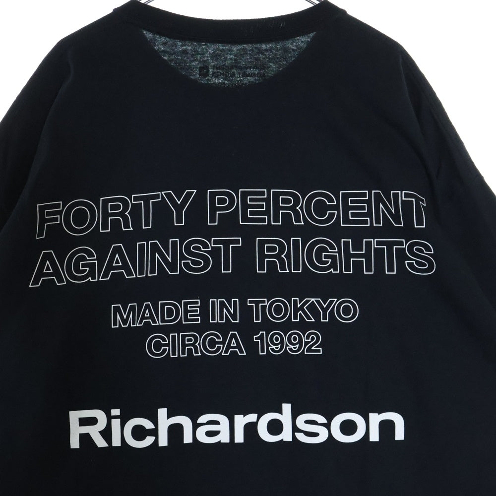 FPAR/FORTY PERCENTS AGAINST RIGHTS(フォーティーパーセント アゲインストライツ) 20AW Richardson Full Censored リチャードソン フォトプリントTシャツ ブラック