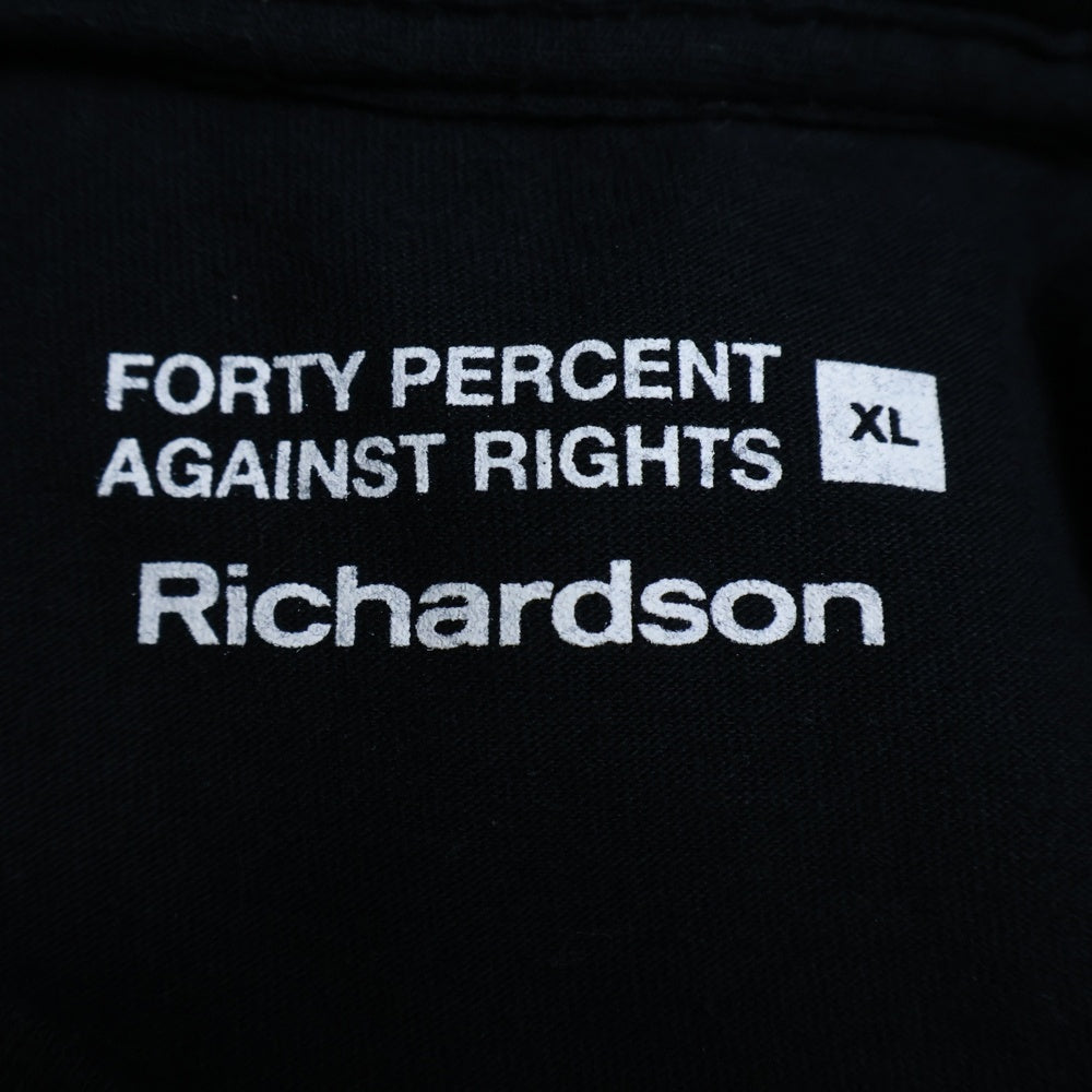 FPAR/FORTY PERCENTS AGAINST RIGHTS(フォーティーパーセント アゲインストライツ) 20AW Richardson Full Censored リチャードソン フォトプリントTシャツ ブラック