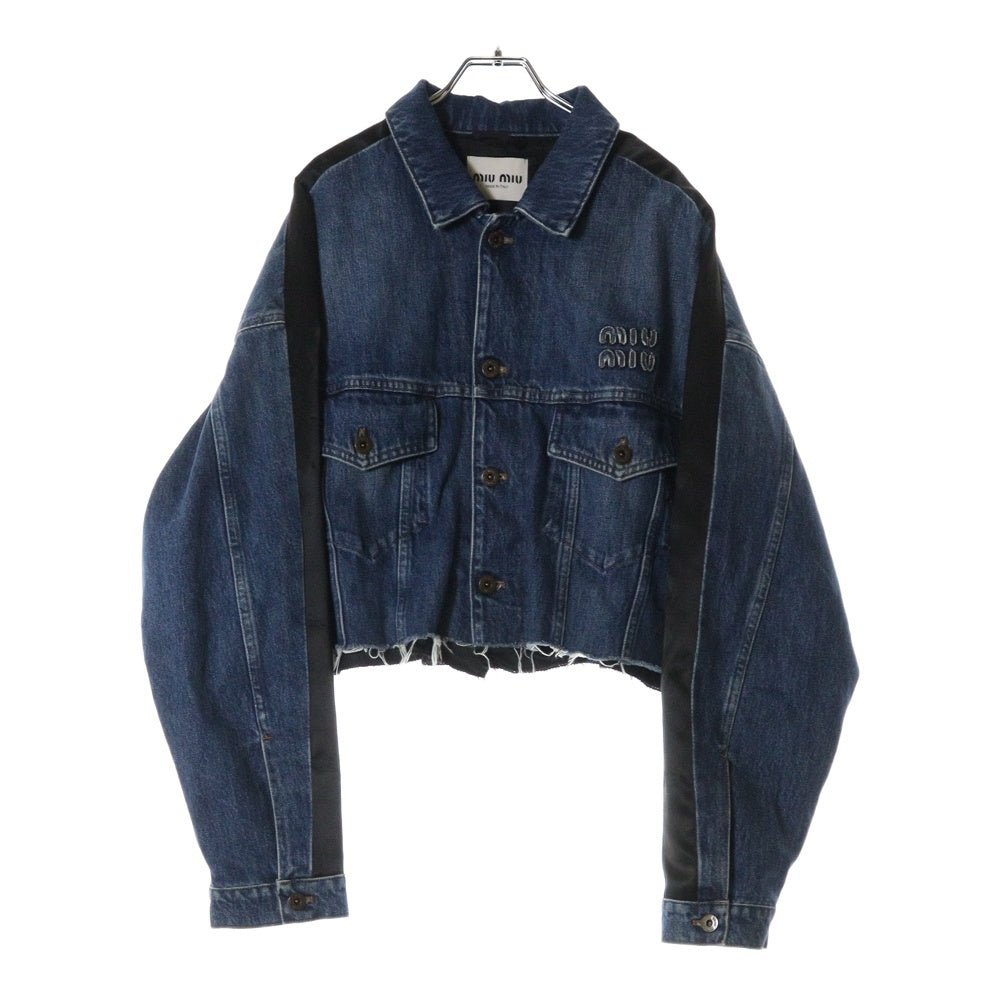 miumiu(ミュウミュウ) 23SS カットオフ デニムジャケット インディゴ レディース GWB161 S231 12IK