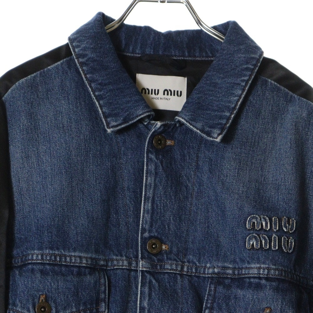 miumiu(ミュウミュウ) 23SS カットオフ デニムジャケット インディゴ レディース GWB161 S231 12IK
