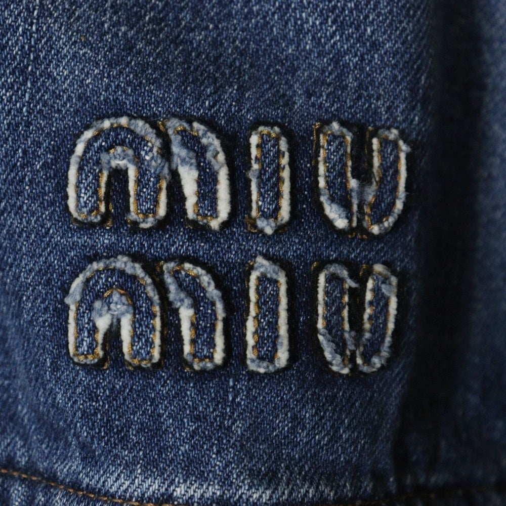 miumiu(ミュウミュウ) 23SS カットオフ デニムジャケット インディゴ レディース GWB161 S231 12IK