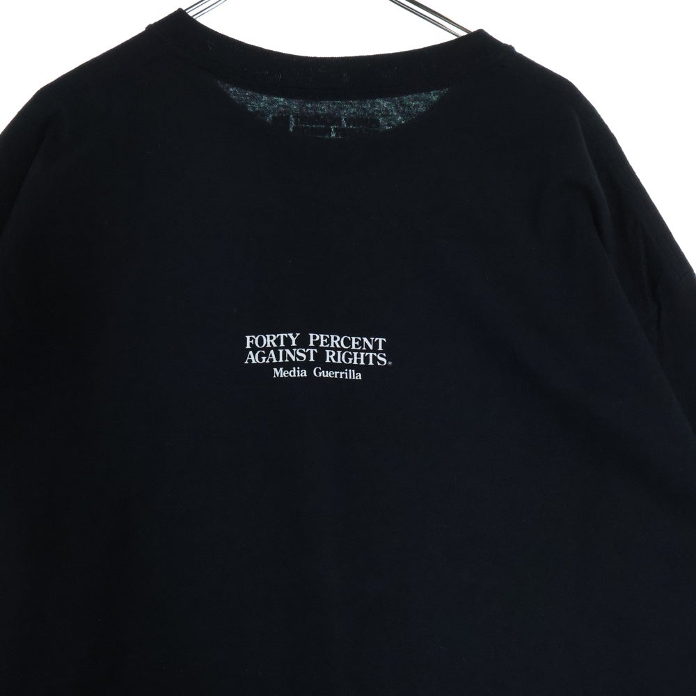 FPAR/FORTY PERCENTS AGAINST RIGHTS(フォーティーパーセント アゲインストライツ) MY LIFE SS TEE マイライフ プリントTシャツ ブラック