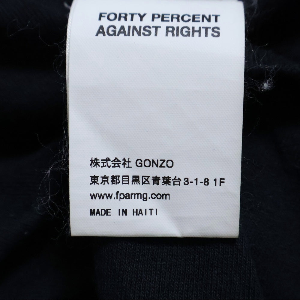 FPAR/FORTY PERCENTS AGAINST RIGHTS(フォーティーパーセント アゲインストライツ) MY LIFE SS TEE マイライフ プリントTシャツ ブラック