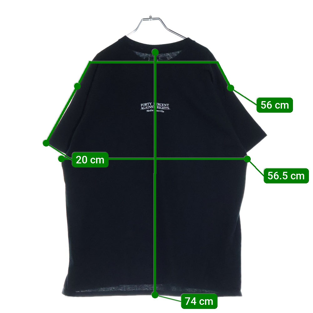 FPAR/FORTY PERCENTS AGAINST RIGHTS(フォーティーパーセント アゲインストライツ) MY LIFE SS TEE マイライフ プリントTシャツ ブラック