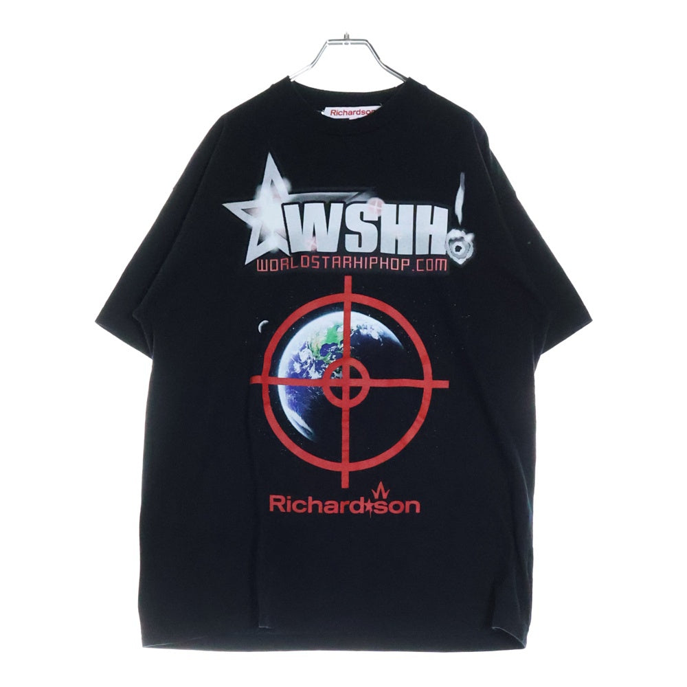 Richardson(リチャードソン) WORLD STAR HIP HOP WSHH プリントTシャツ ブラック