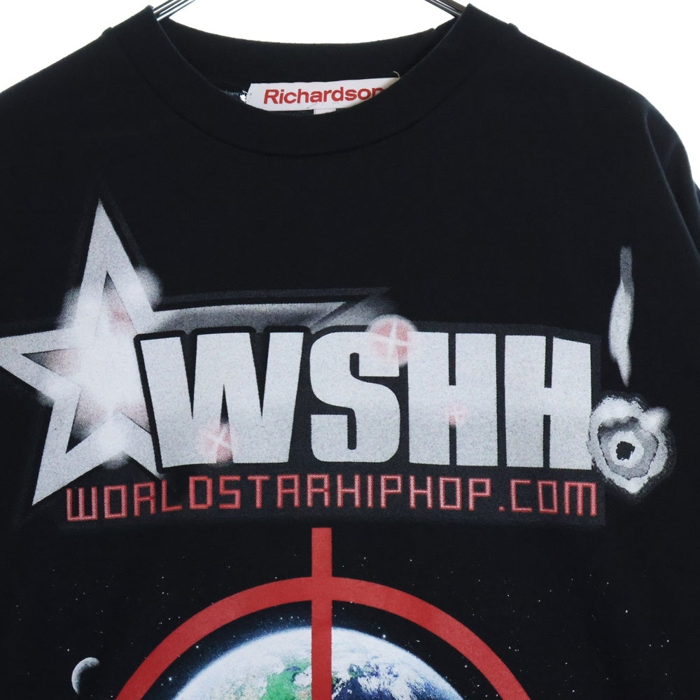 Richardson(リチャードソン) WORLD STAR HIP HOP WSHH プリントTシャツ ブラック