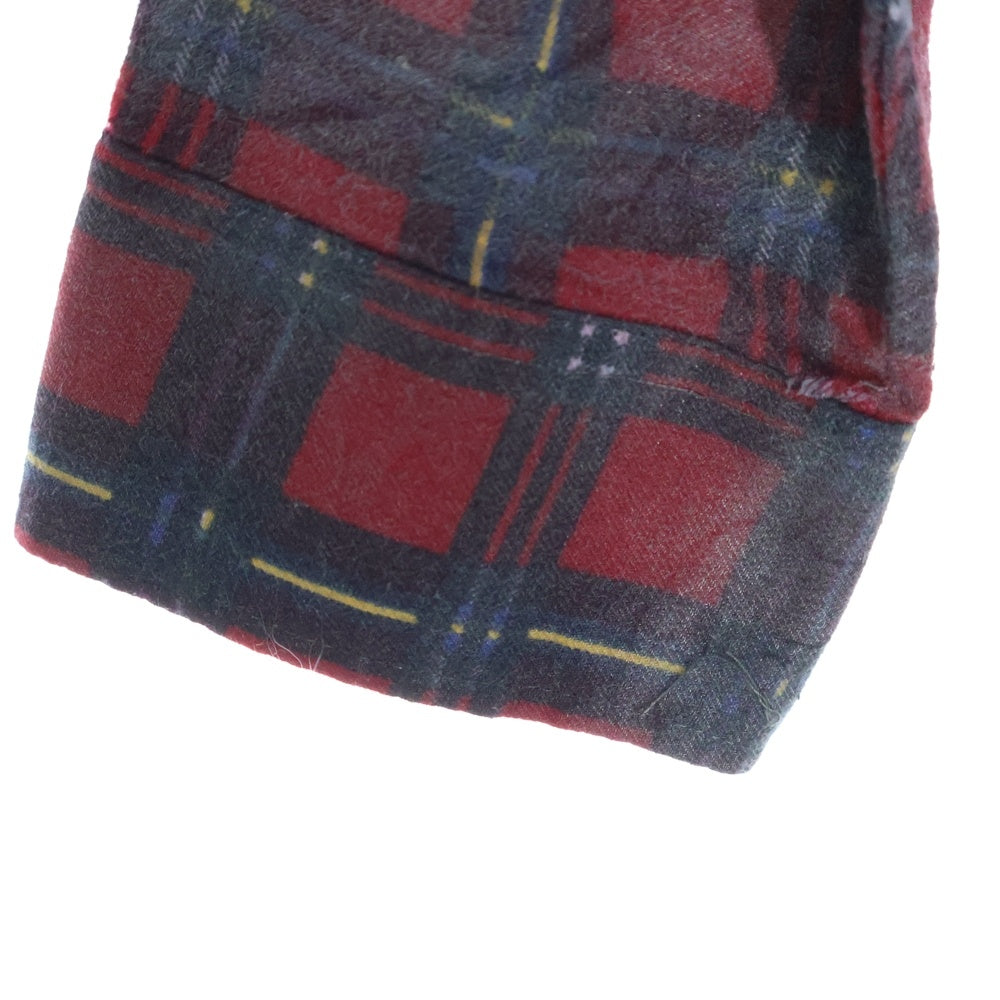 Rebuild by needles(リビルドバイニードルス) Flannnel Ribbon Wide Shirt 再構築 パッチワーク フランネル リメイク チェック 長袖シャツ マルチ LQ314