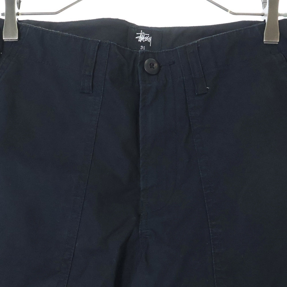 STUSSY(ステューシー) コットン ワーク パンツ ブラック