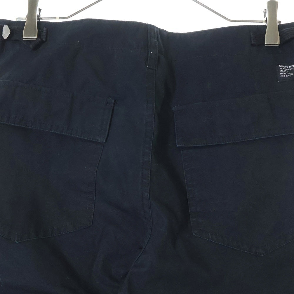 STUSSY(ステューシー) コットン ワーク パンツ ブラック