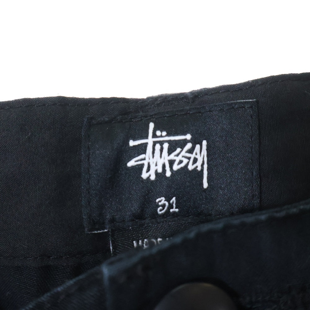 STUSSY(ステューシー) コットン ワーク パンツ ブラック