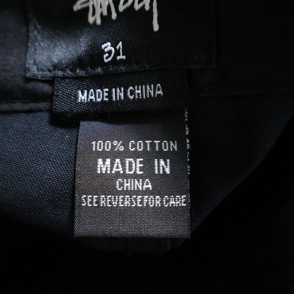 STUSSY(ステューシー) コットン ワーク パンツ ブラック