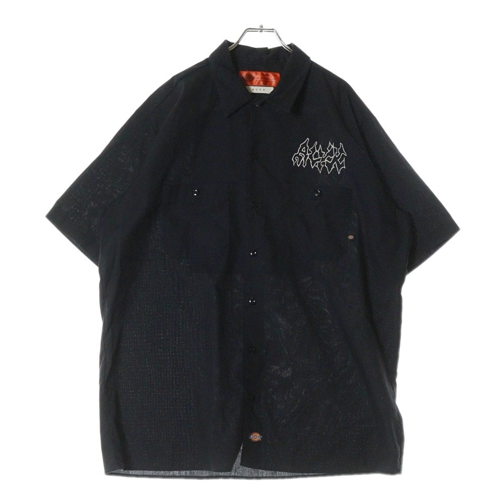 ALYX(アリクス) × Dickies デッキーズ ロゴ プリント ワーク 半袖 シャツ ブラック