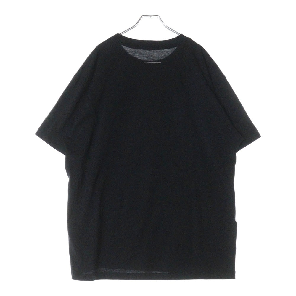 MM6 Maison Margiela(エムエムシックスメゾンマルジェラ) 25SS ニュースペーパー プリント 半袖カットソー Tシャツ ブラック SH0GC0043 S24312