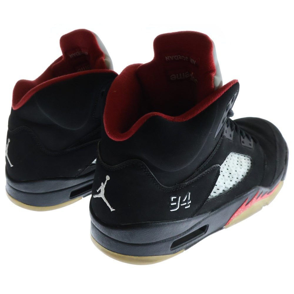 NIKE(ナイキ) × SUPREME AIR JORDAN 5 RETRO BLACK シュプリーム エアジョーダン5 レトロ ハイカットスニーカー ブラック US11/29cm 824371-001