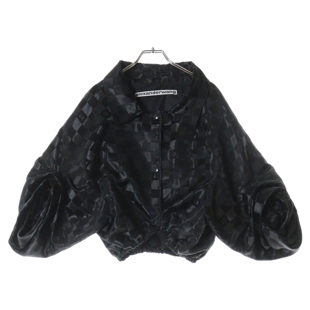 ALEXANDER WANG(アレキサンダーワン) ショートレングス 変型 チェック ブルゾン ブラック レディース 1WC2222362