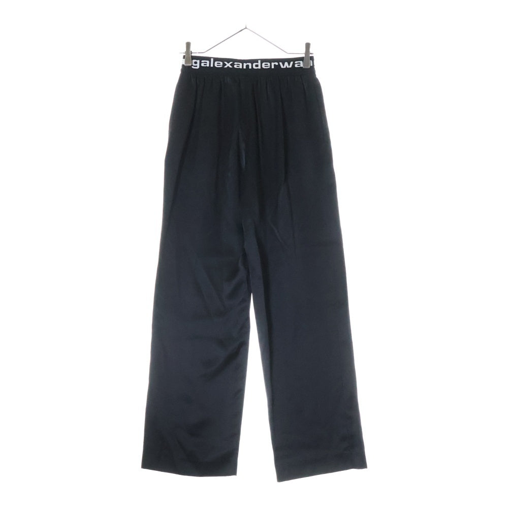 ALEXANDER WANG(アレキサンダーワン) ウエストロゴ シルク イージー パンツ ブラック レディース 4WC2214076