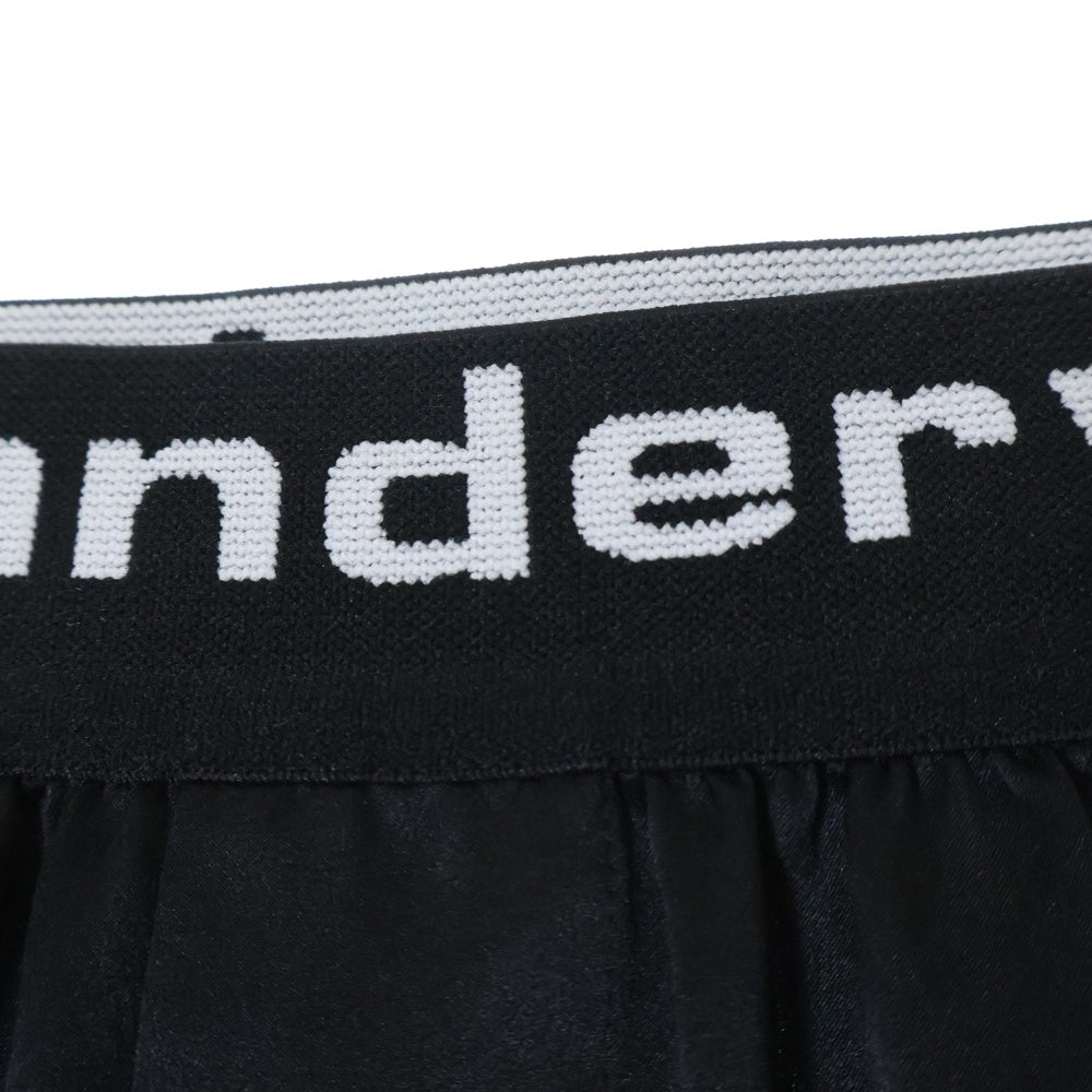 ALEXANDER WANG(アレキサンダーワン) ウエストロゴ シルク イージー パンツ ブラック レディース 4WC2214076