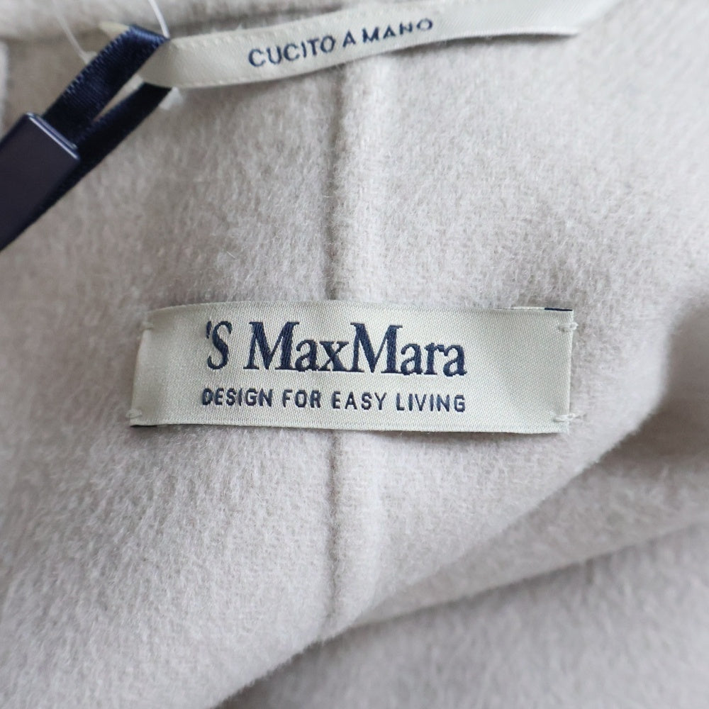 S MAX MARA(エス マックスマーラ) ベルテッド ダブルフェイスウールコート アイボリー レディース 901602136