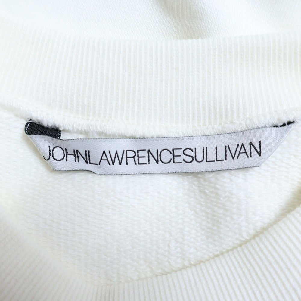 JOHN LAWRENCE SULLIVAN(ジョンローレンスサリバン) ワンポイント ロゴ パフスリーブ ショートスリーブ スウェット 半袖 トレーナー ホワイト レディース 5C024-0424-11