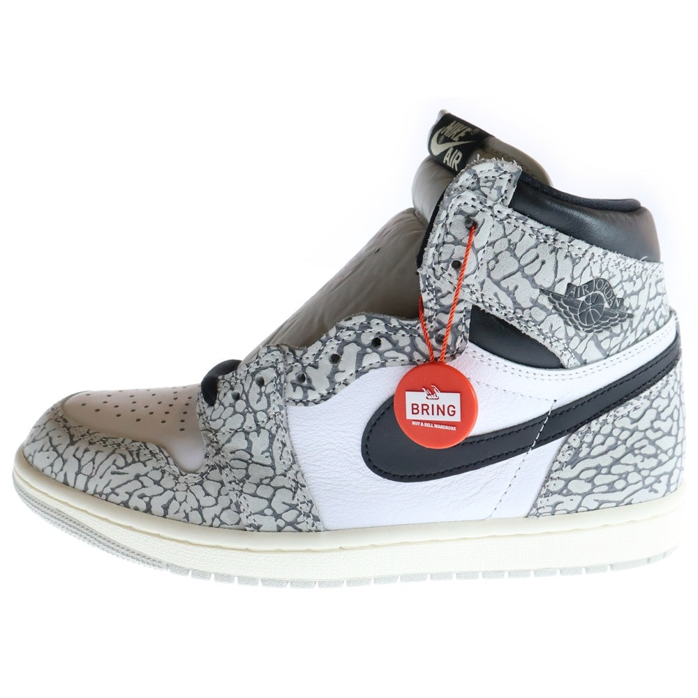 NIKE(ナイキ) AIR JORDAN 1 HIGH OG WHITE CEMENT エアジョーダン1 ホワイト セメント ハイカットスニーカー ホワイト/ブラック US8.5/26.5cm DZ5485-052
