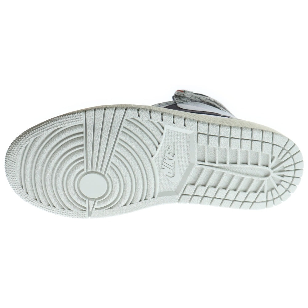 NIKE(ナイキ) AIR JORDAN 1 HIGH OG WHITE CEMENT エアジョーダン1 ホワイト セメント ハイカットスニーカー ホワイト/ブラック US8.5/26.5cm DZ5485-052