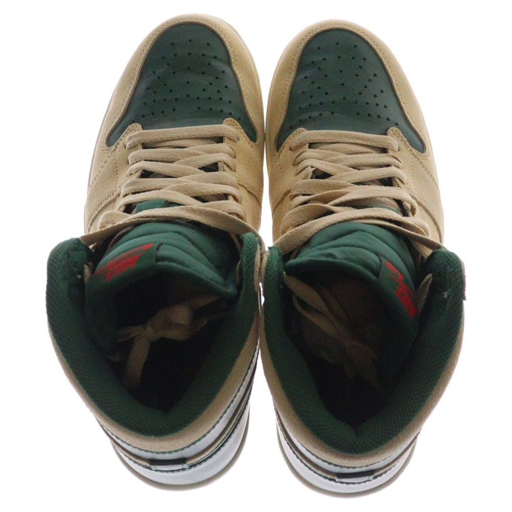 NIKE(ナイキ) 【観賞用 2015年製】 AIR JORDAN 1 HIGH THE RETURN エアジョーダン 1 ハイザリターン ハイカットスニーカー ベージュ/グリーン US8.5/26.5cm 768861-206