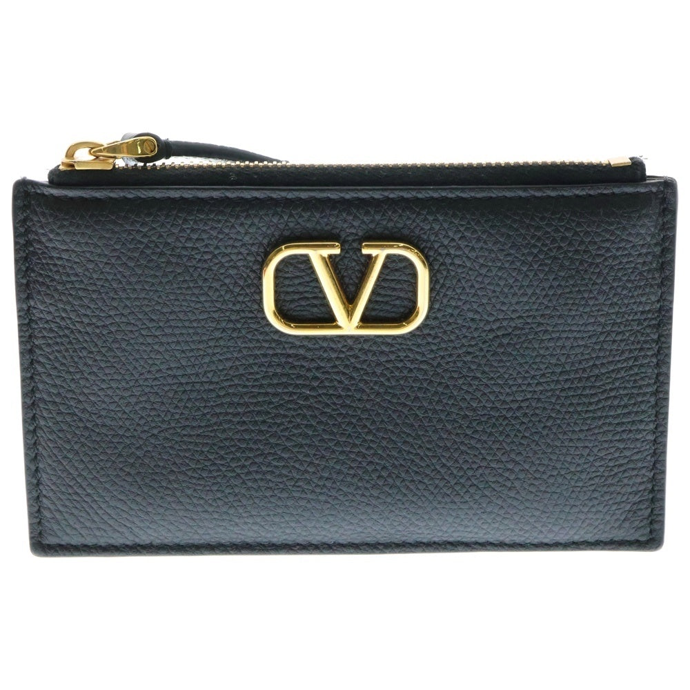 VALENTINO(ヴァレンティノ) VLOGO SIGNATURE CARD HOLDER Vロゴ シグネチャー カードホルダー コインケース ブラック