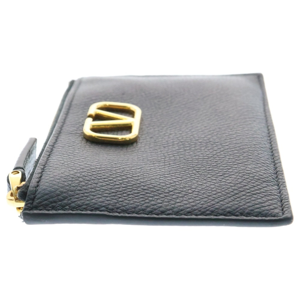 VALENTINO(ヴァレンティノ) VLOGO SIGNATURE CARD HOLDER Vロゴ シグネチャー カードホルダー コインケース ブラック
