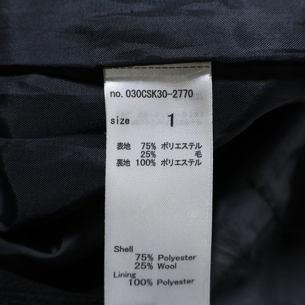 SLY(スライ) 2WAY BELT SHAWL L/COAT ショールカラー ウール ロング チェスターコート ブラック レディース 030CSK30-2770