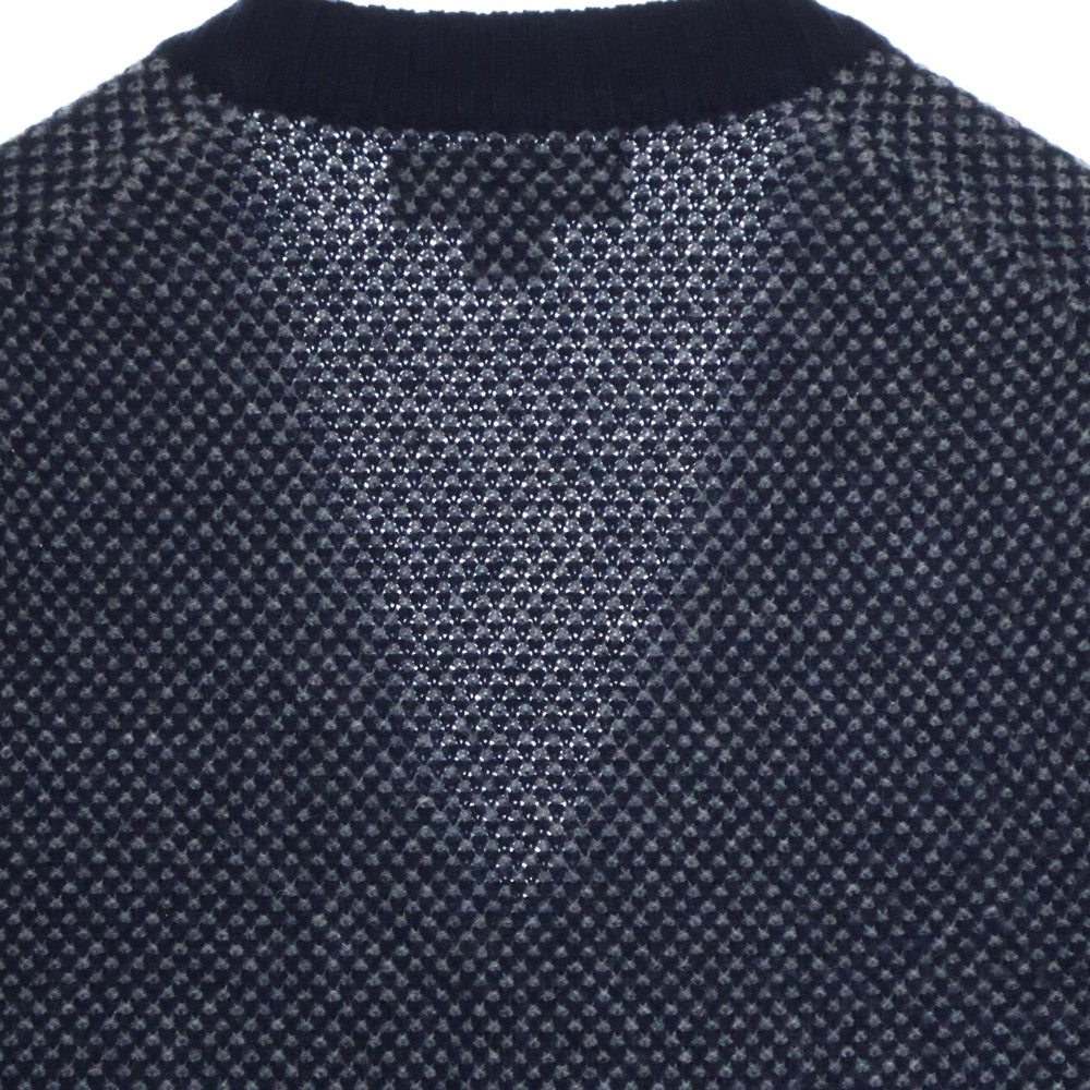 BROOKS BROTHERS(ブルックス ブラザーズ) バーズアイ ウール ニット カーディガン ネイビー