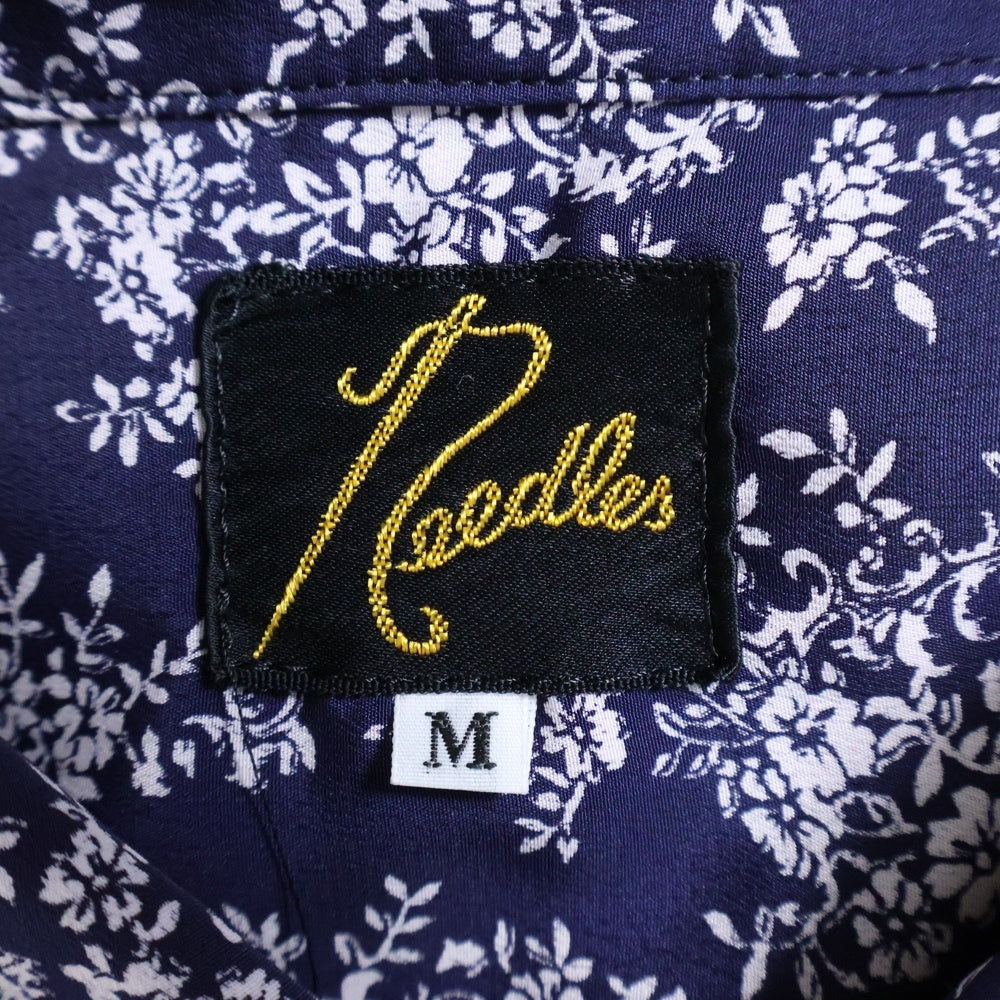 Needles(ニードルス) ボタニカル プリント ロングスリーブ 長袖 シャツ ネイビー
