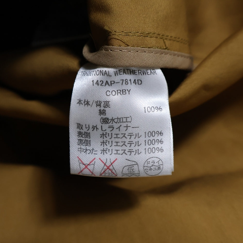 Traditional Weatherwear(トラディショナル ウェザーウェア) SOUTIEN COLLAR COAT サテンカラー ボタンフライコート ブラウン 142AP-7814D