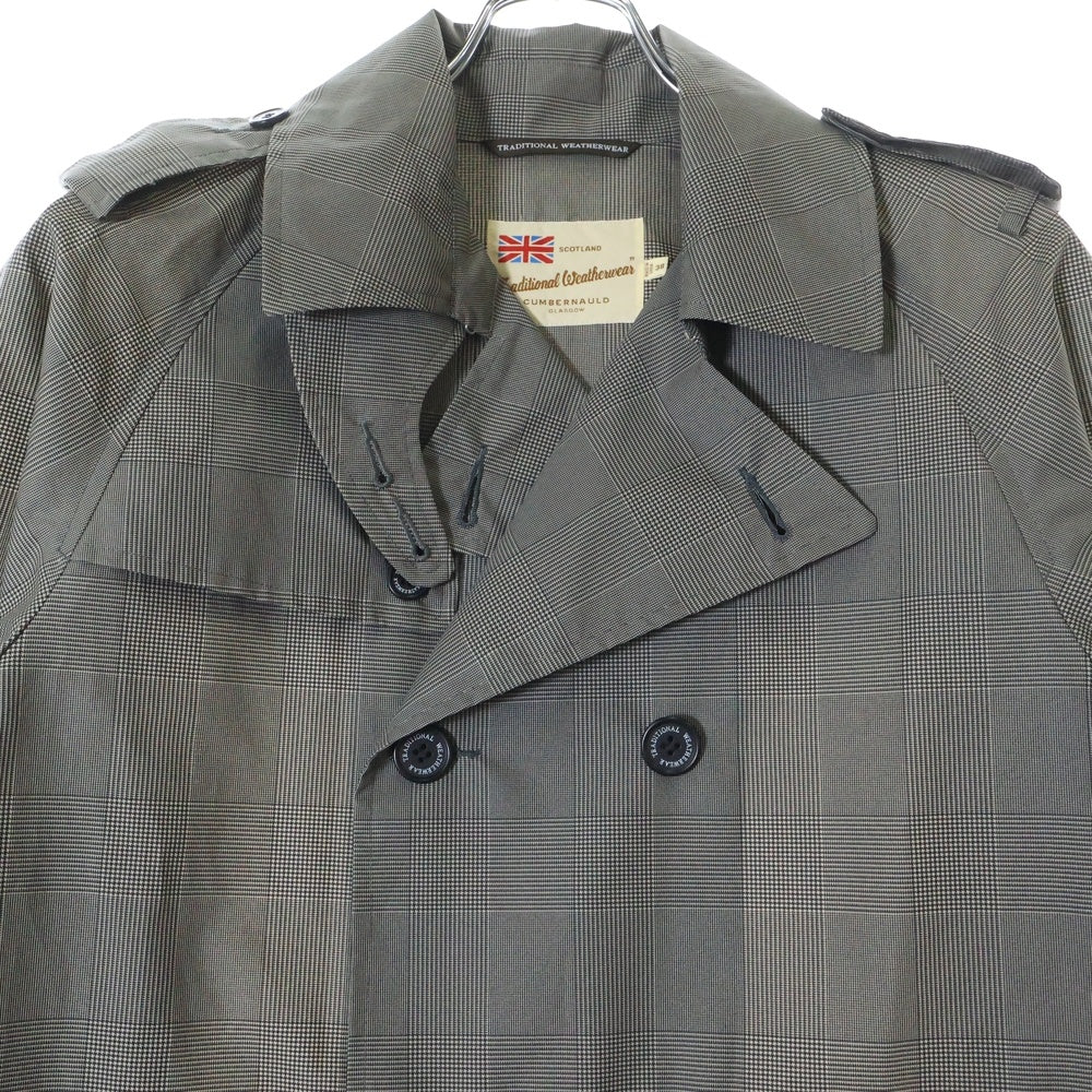 Traditional Weatherwear(トラディショナル ウェザーウェア) GLEN CHECK TRENCH COAT グレンチェック トレンチコート グレー 131HF-7824L