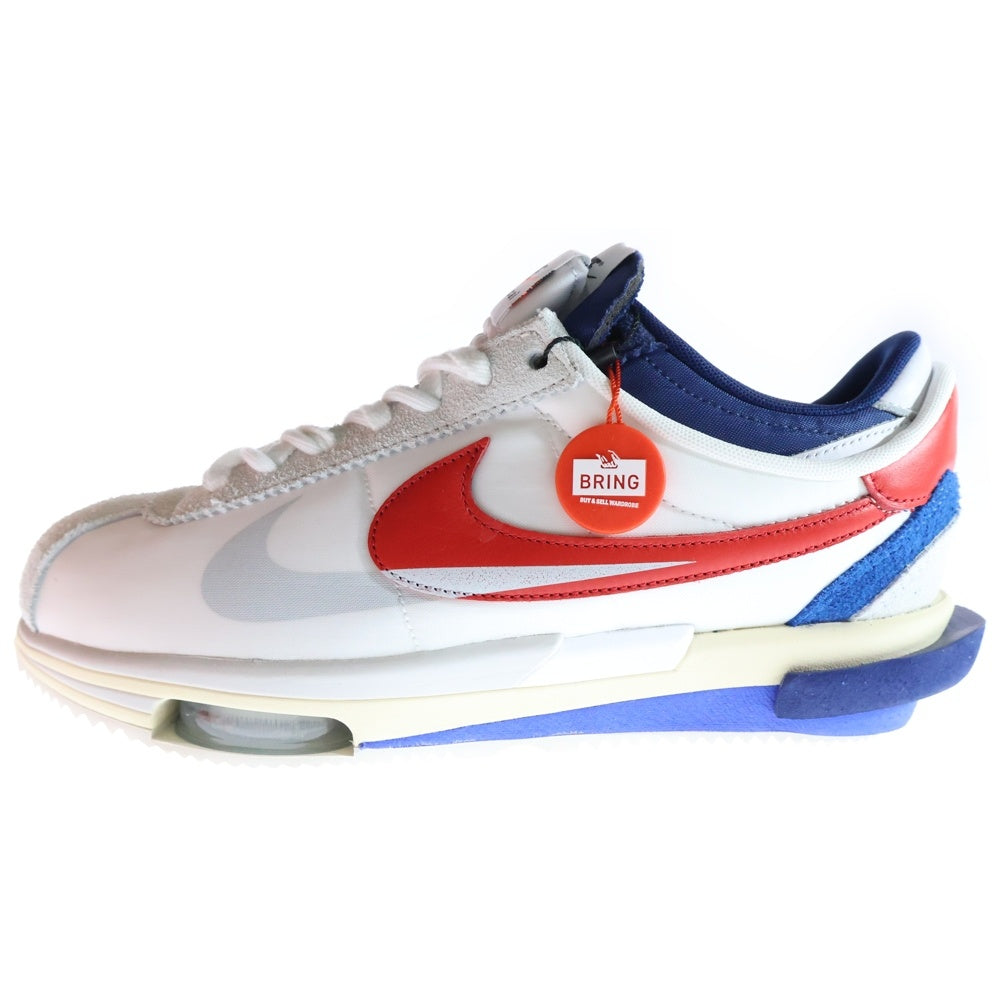 NIKE(ナイキ) ×sacai ZOOM CORTEZ WHITE AND UNIVERSITY RED サカイ ズーム コルテッツ ホワイト アンド ユニバーシティレッド ローカットスニーカー DQ0581-100
