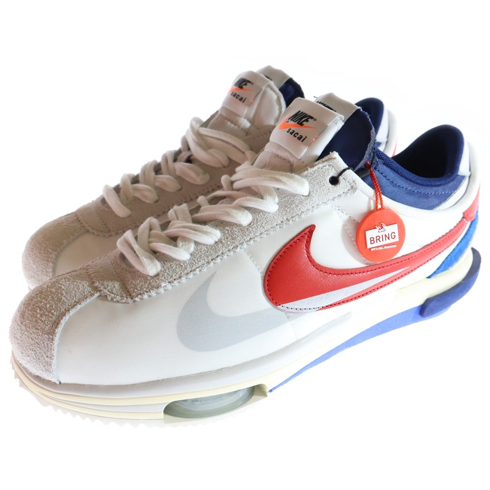 NIKE(ナイキ) ×sacai ZOOM CORTEZ WHITE AND UNIVERSITY RED サカイ ズーム コルテッツ ホワイト アンド ユニバーシティレッド ローカットスニーカー DQ0581-100