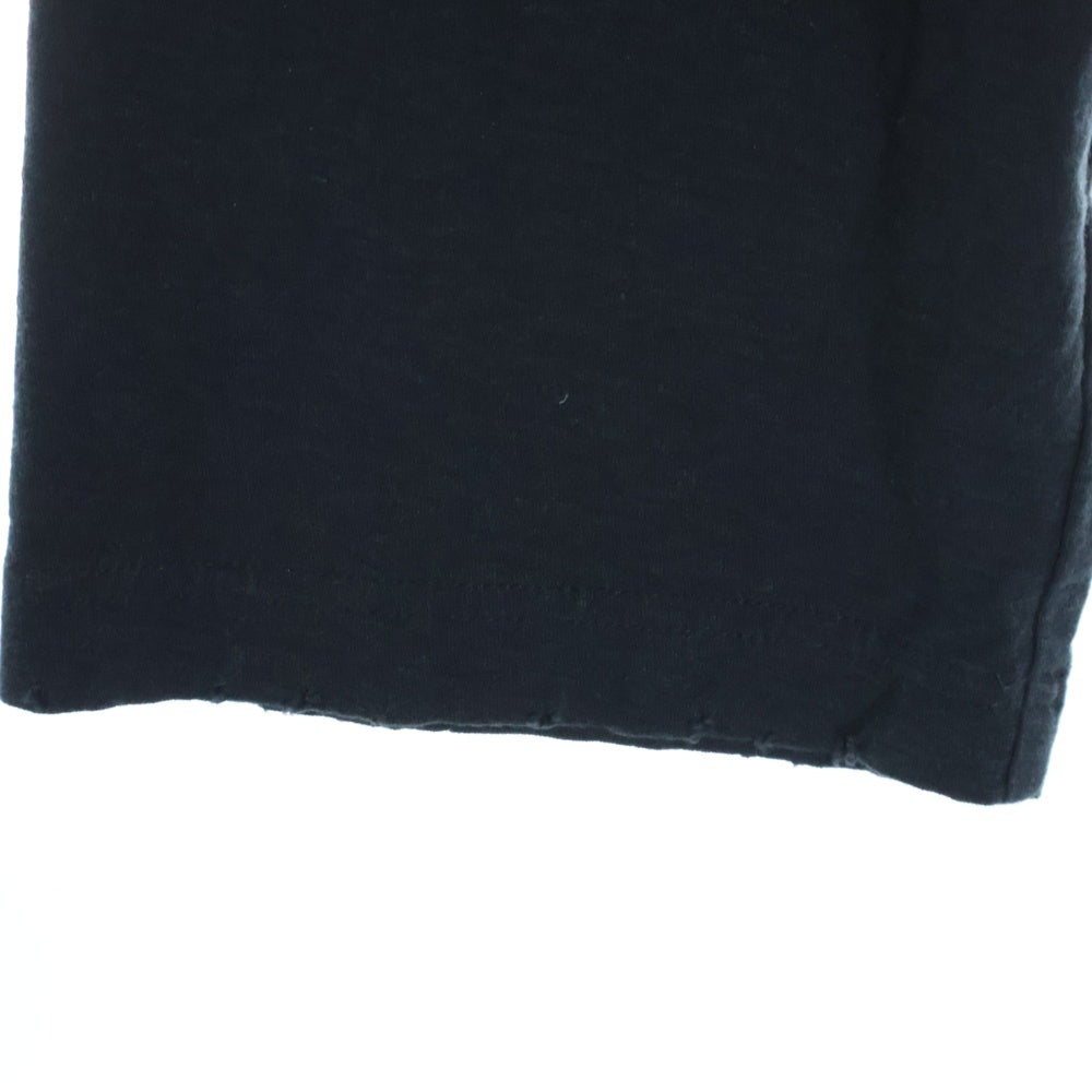 Acne Studios(アクネ ストゥディオズ) プリントロゴ ダメージ加工Tシャツ 長袖クルーネックカットソー ブラック FN-UX-TSHI000016