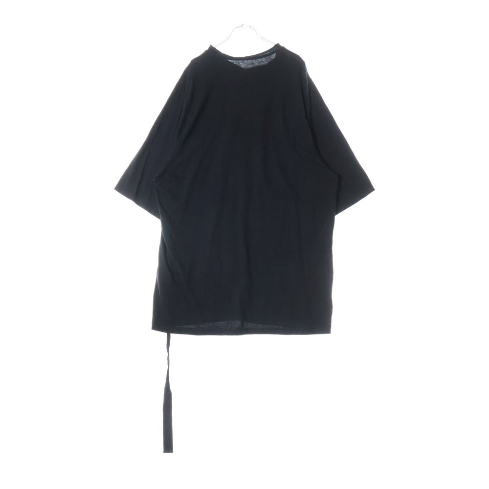DRKSHDW(ダークシャドウ) 21SS PHLEG TEE ステッチ加工 オーバーサイズTシャツ 半袖クルーネックカットソー ブラック DU21S2267-RN