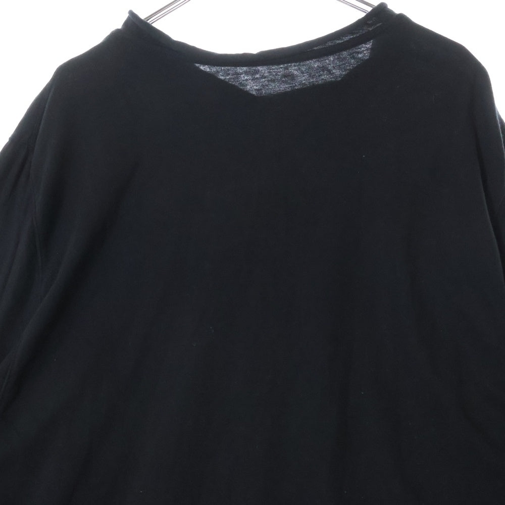 DRKSHDW(ダークシャドウ) 21SS PHLEG TEE ステッチ加工 オーバーサイズTシャツ 半袖クルーネックカットソー ブラック DU21S2267-RN