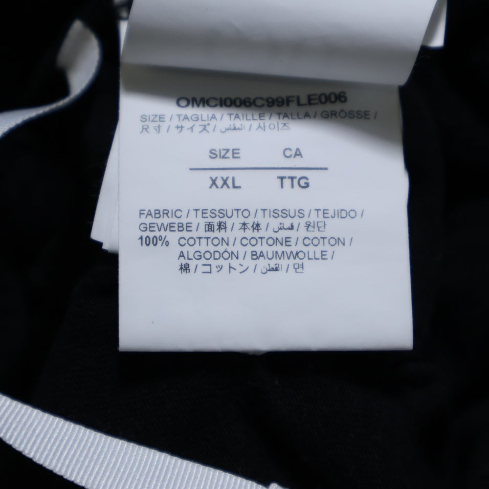 OFF-WHITE(オフホワイト) CARAVAG PAINT SHORTS カットオフ加工 スウェットショーツ ハーフパンツ ブラック OMCI006C99FLE006