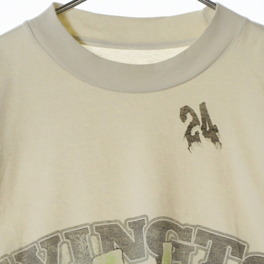 RRR123 RIVINGTON roi Rebis(リヴィントンロイレビス) FIN DU MONE LS TEE 両面グラフィックプリントTシャツ 長袖クルーネックカットソー アイボリー