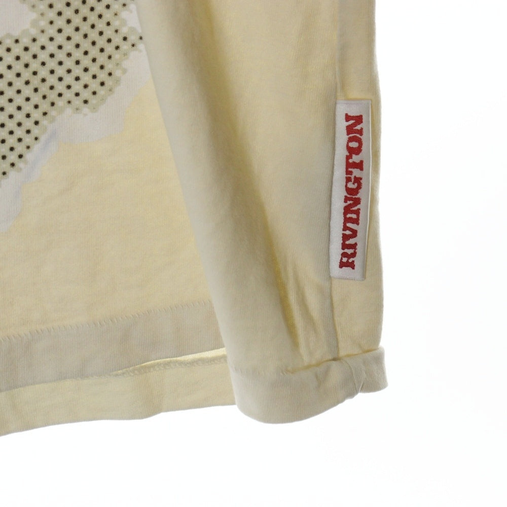 RRR123 RIVINGTON roi Rebis(リヴィントンロイレビス) THEATRE CVA SS TEE 両面グラフィックプリントTシャツ 半袖クルーネックカットソー アイボリー