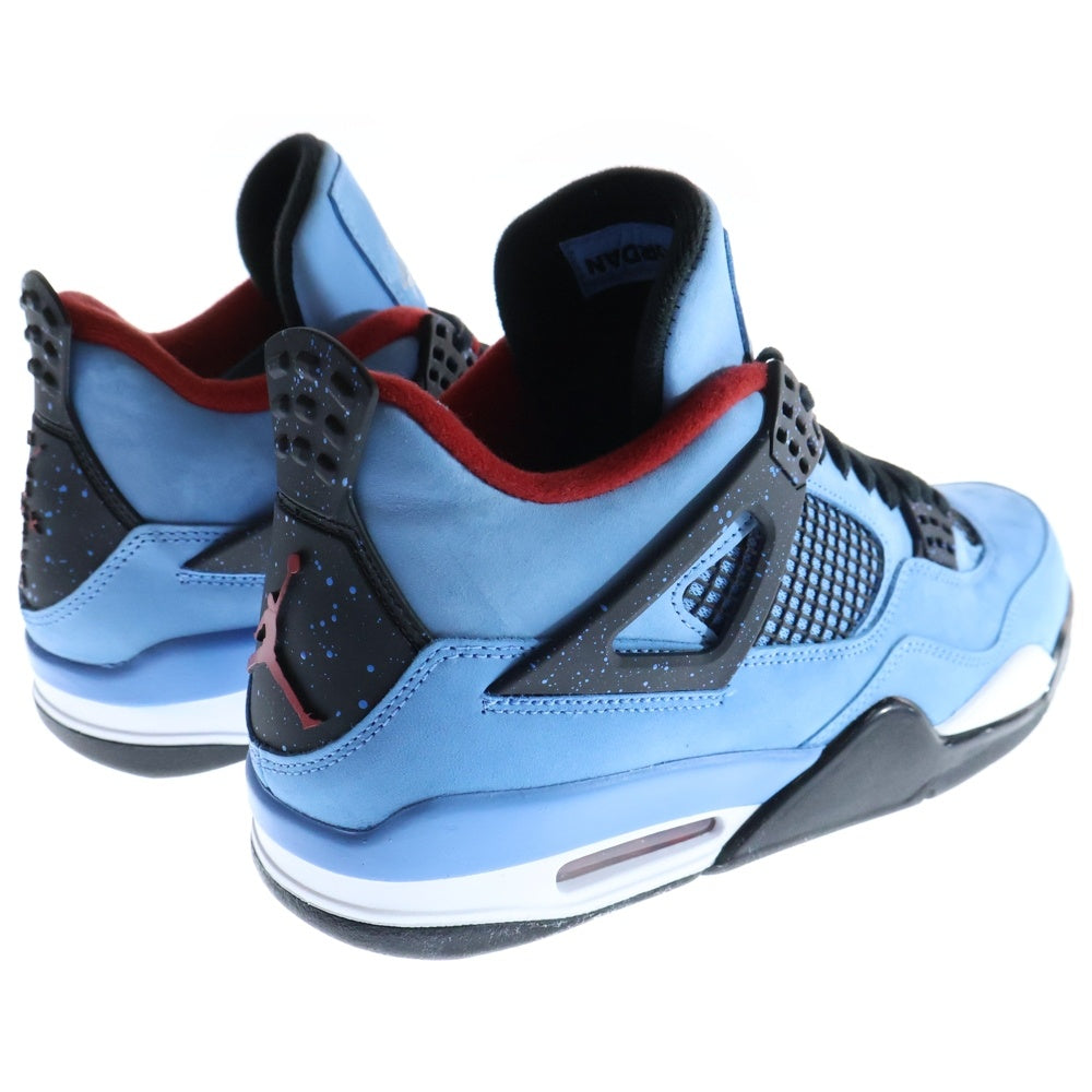 NIKE(ナイキ) ×TRAVIS SCOTT AIR JORDAN 4 RETRO CACTUS JACK トラヴィススコット エアジョーダン 4 ハイカットスニーカー ブルー US10/28cm 308497-406