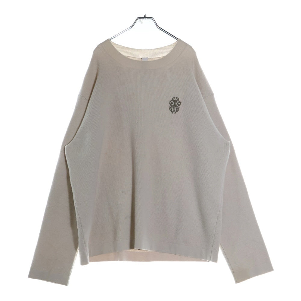 CHROME HEARTS(クロムハーツ) ヴァインダガー クロールラベル カシミヤ クルーネックニット セーター ベージュ