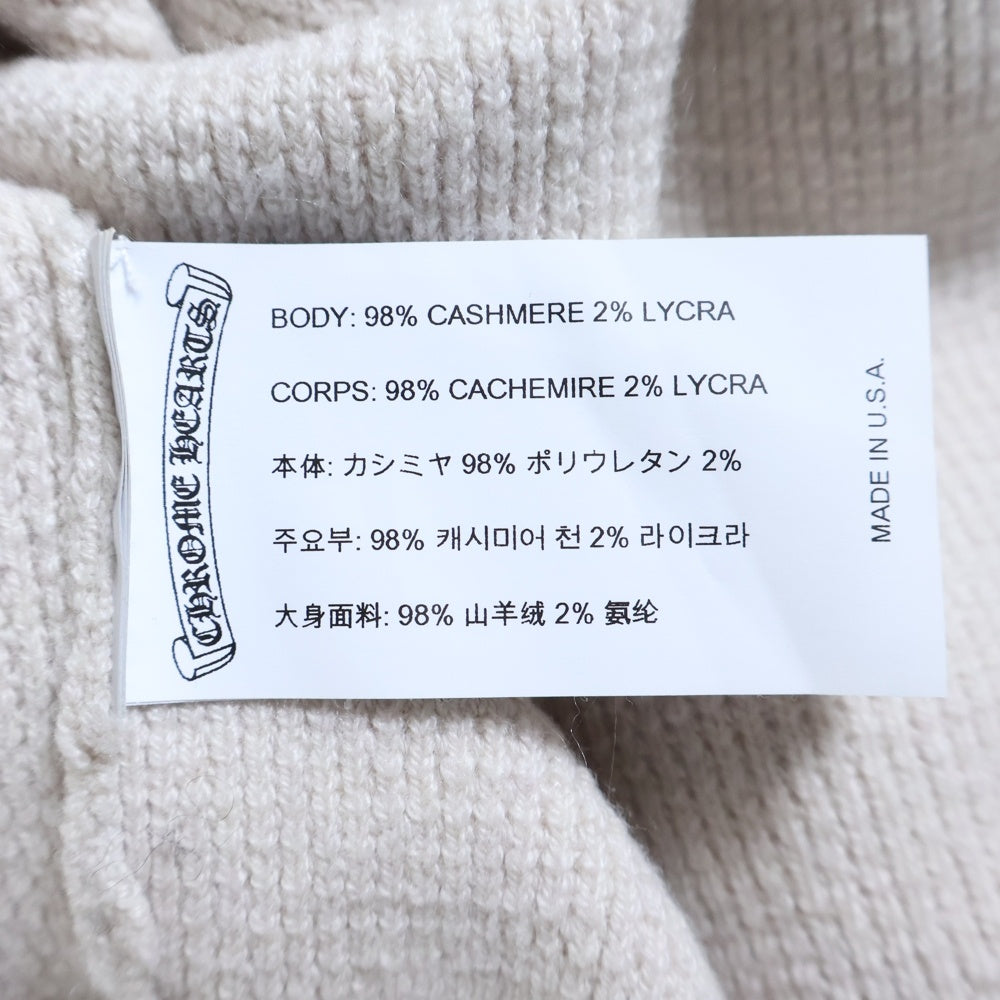 CHROME HEARTS(クロムハーツ) ヴァインダガー クロールラベル カシミヤ クルーネックニット セーター ベージュ