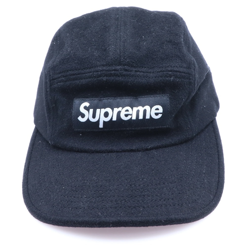 SUPREME(シュプリーム) 18AW Box Logo Wool Canp Cap ボックスロゴ ウール キャンプ キャップ ブラック