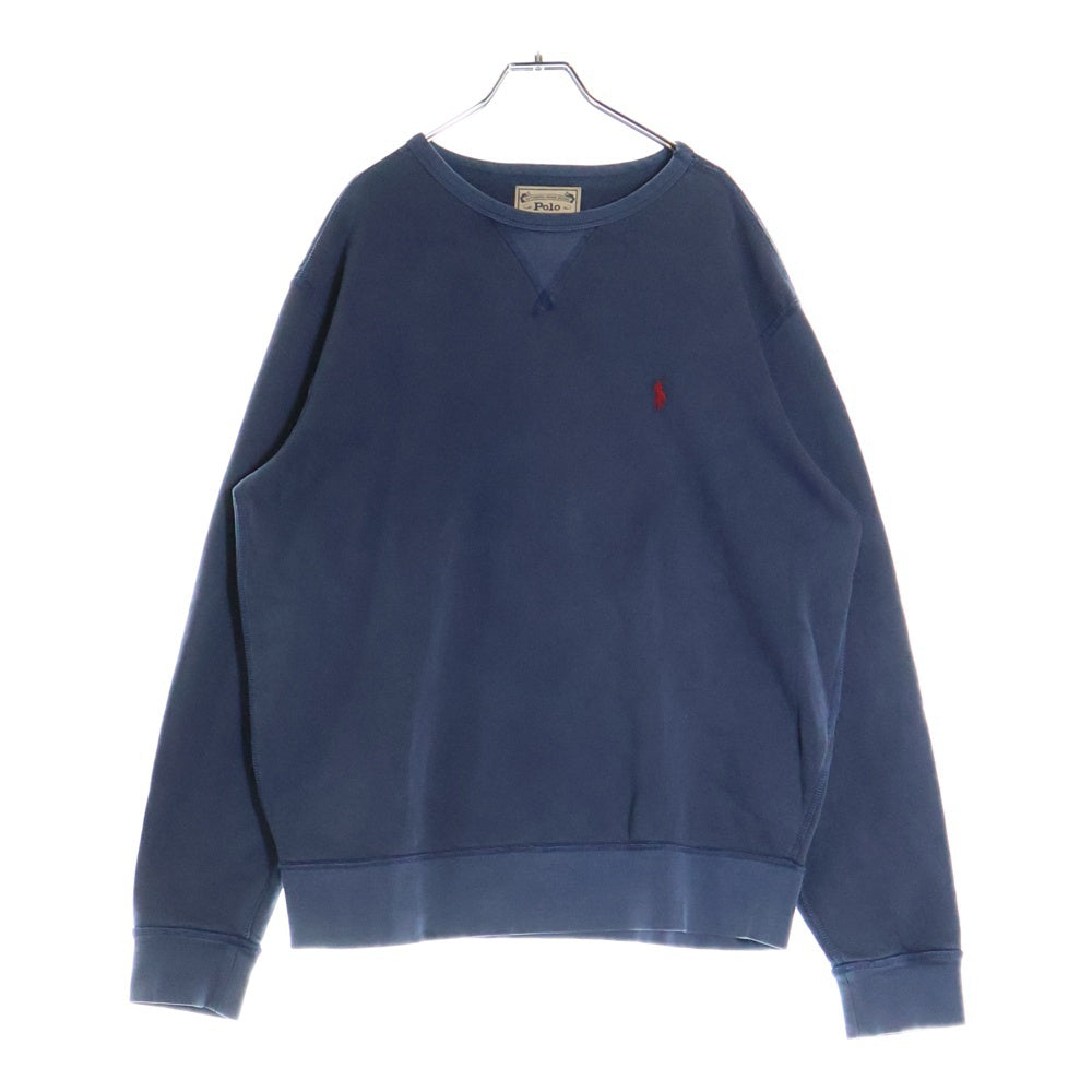 POLO RALPH LAUREN(ポロラルフローレン) FRONT LOGO PULLOVER SWEATSHIRTS フロントロゴ プルオーバー スウェット ネイビー