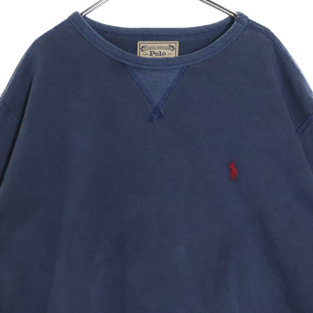 POLO RALPH LAUREN(ポロラルフローレン) FRONT LOGO PULLOVER SWEATSHIRTS フロントロゴ プルオーバー スウェット ネイビー